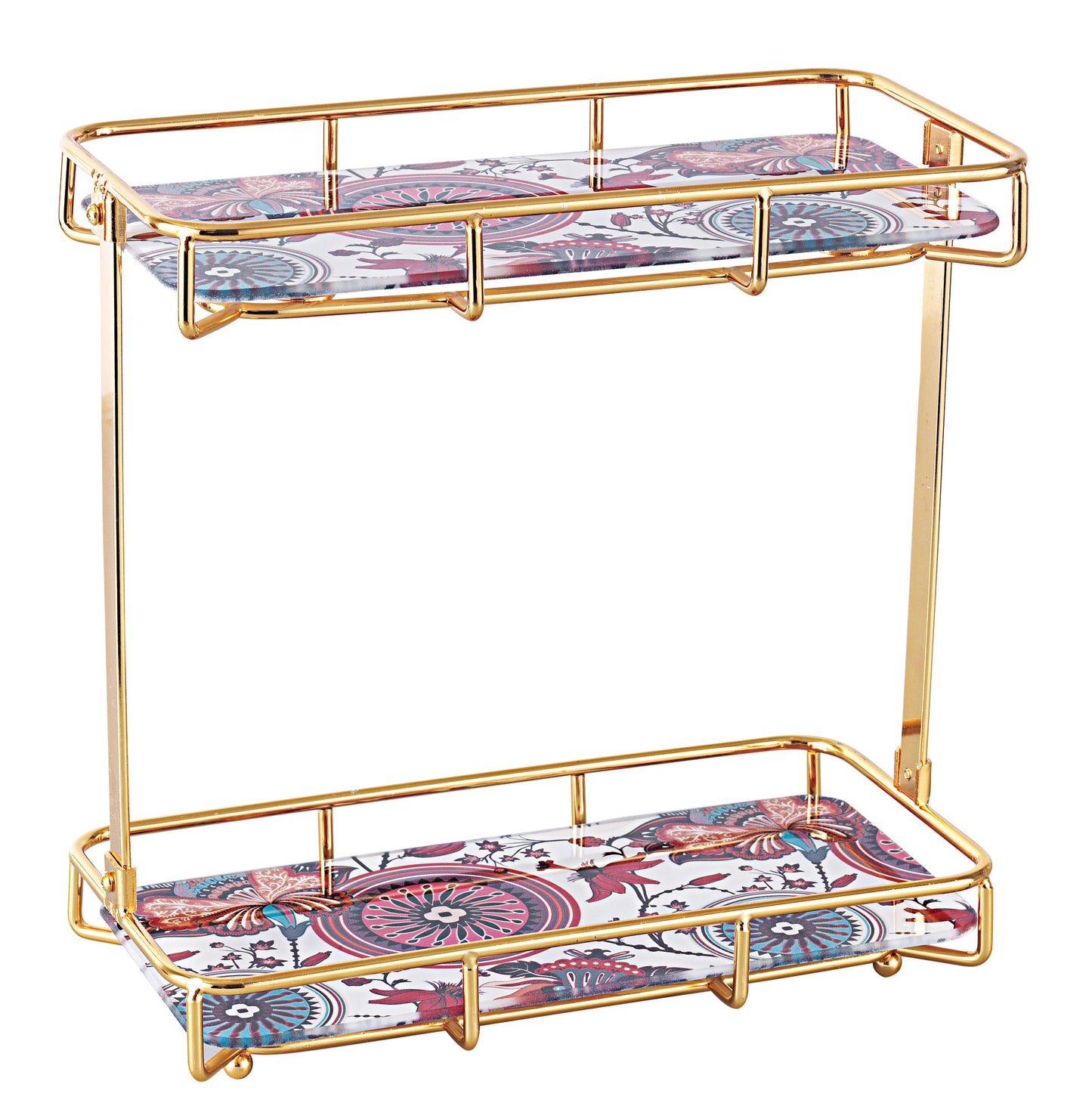 Royal Glass 2 Tier Serving Stand (Material : Glass)