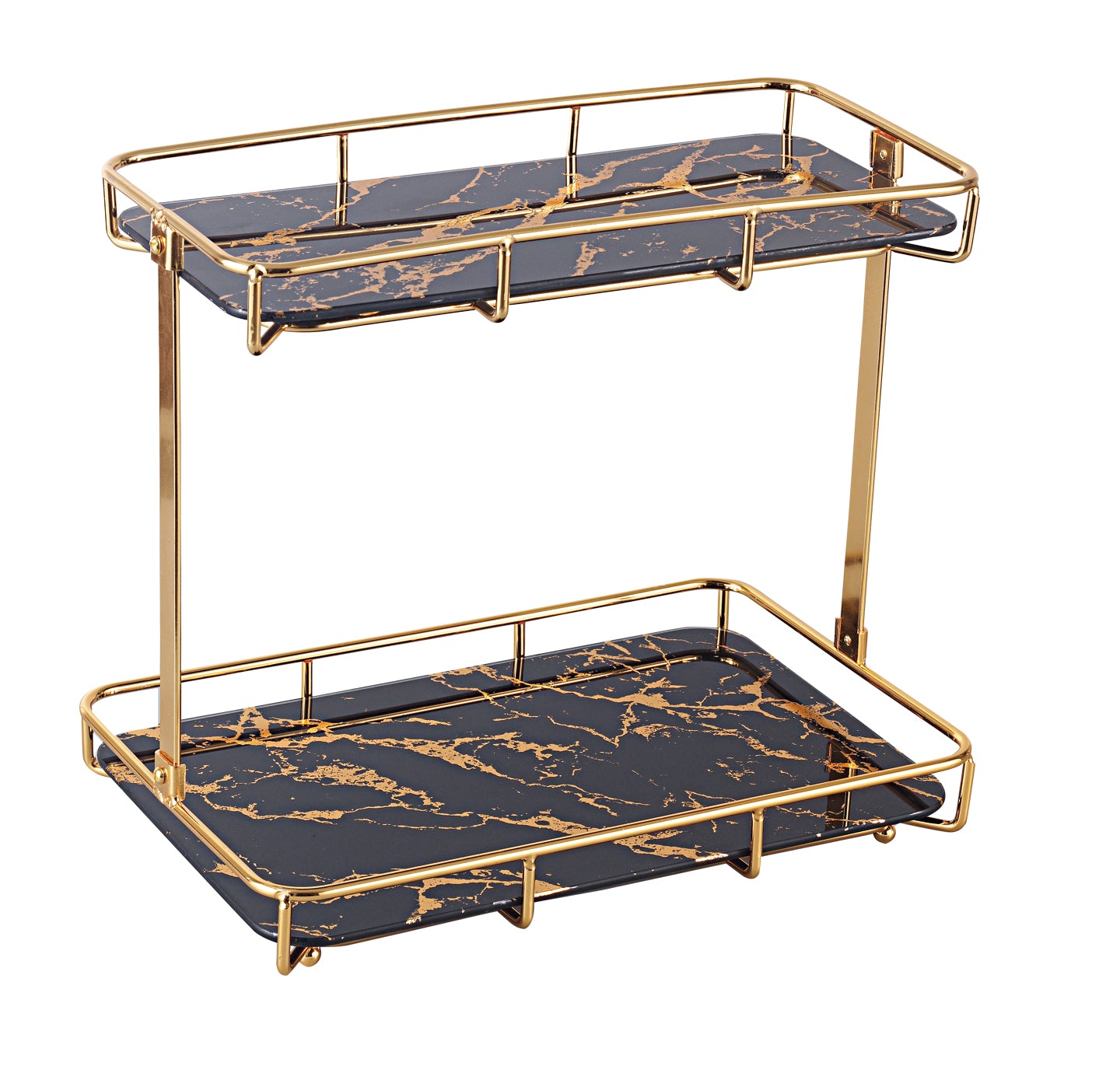 Royal Glass 2 Tier Serving Stand (Material : Glass)