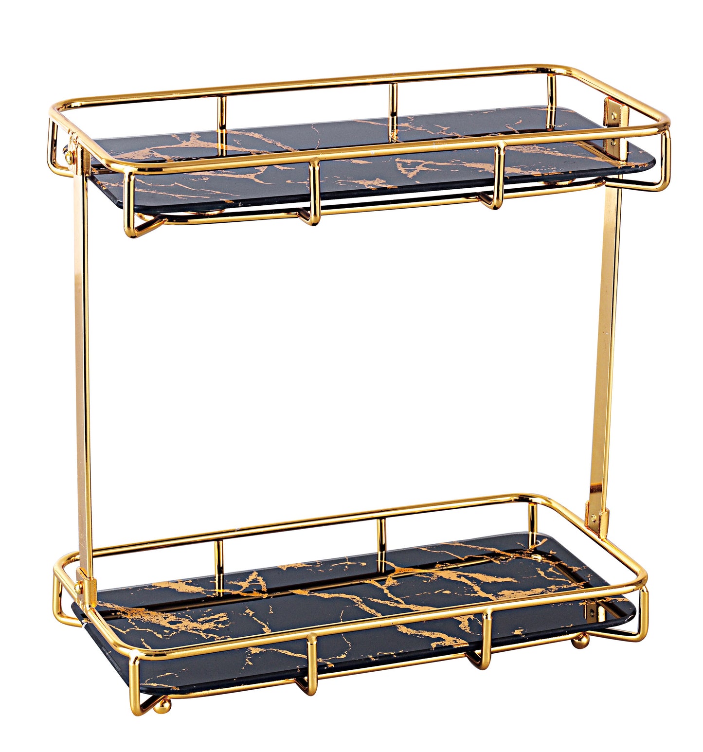 Royal Glass 2 Tier Serving Stand (Material : Glass)