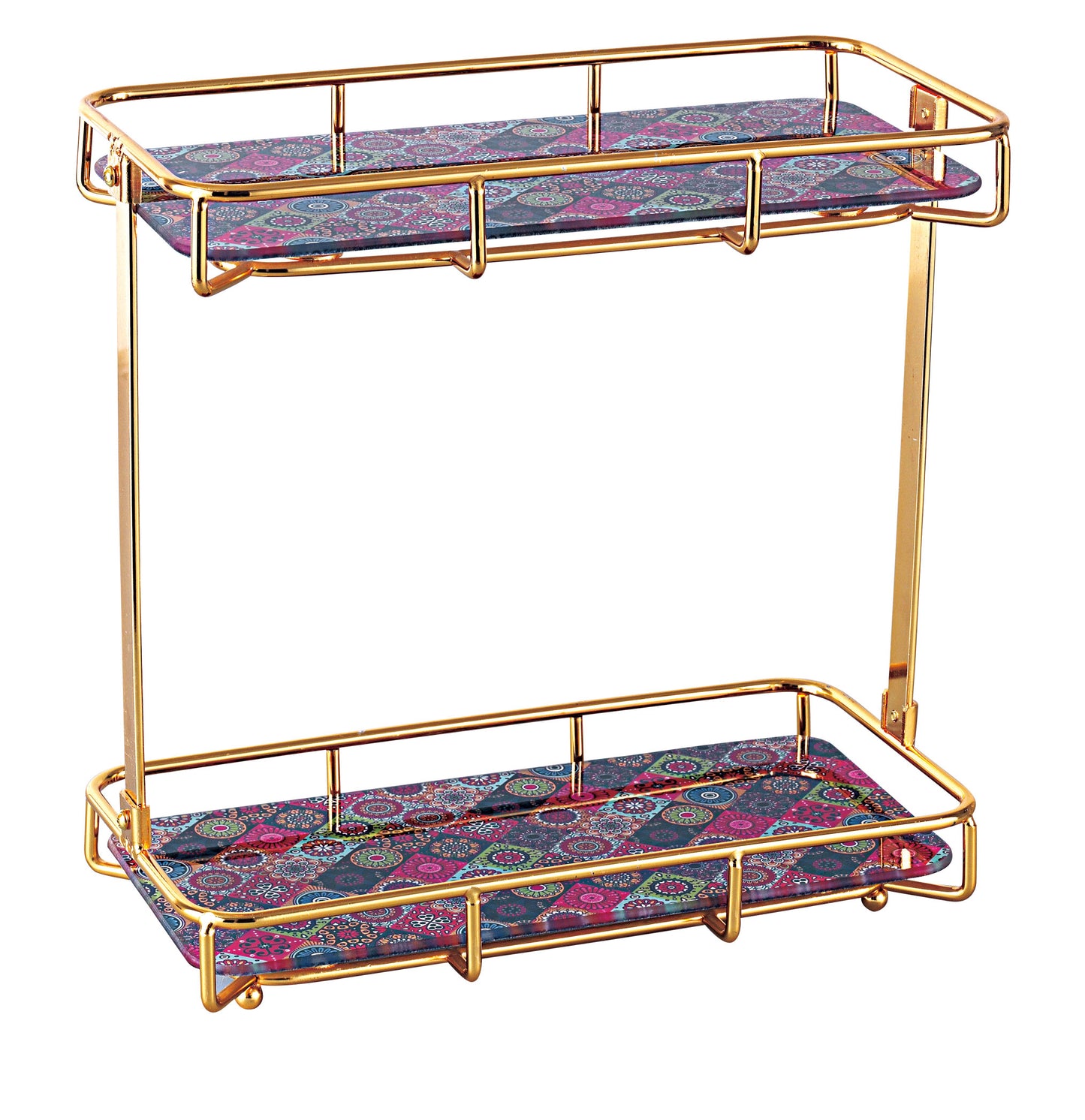 Royal Glass 2 Tier Serving Stand (Material : Glass)
