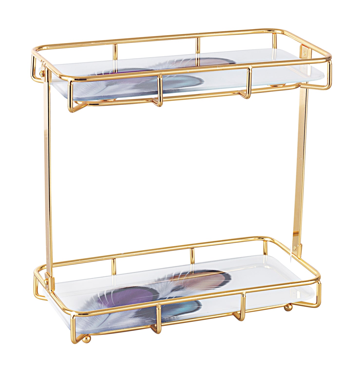 Royal Glass 2 Tier Serving Stand (Material : Glass)