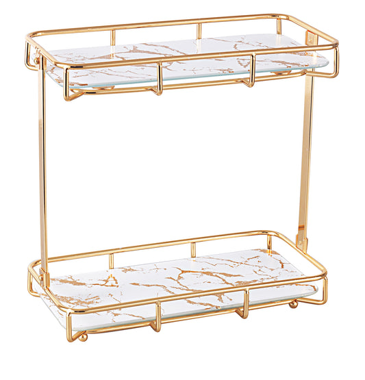 Royal Glass 2 Tier Serving Stand (Material : Glass)